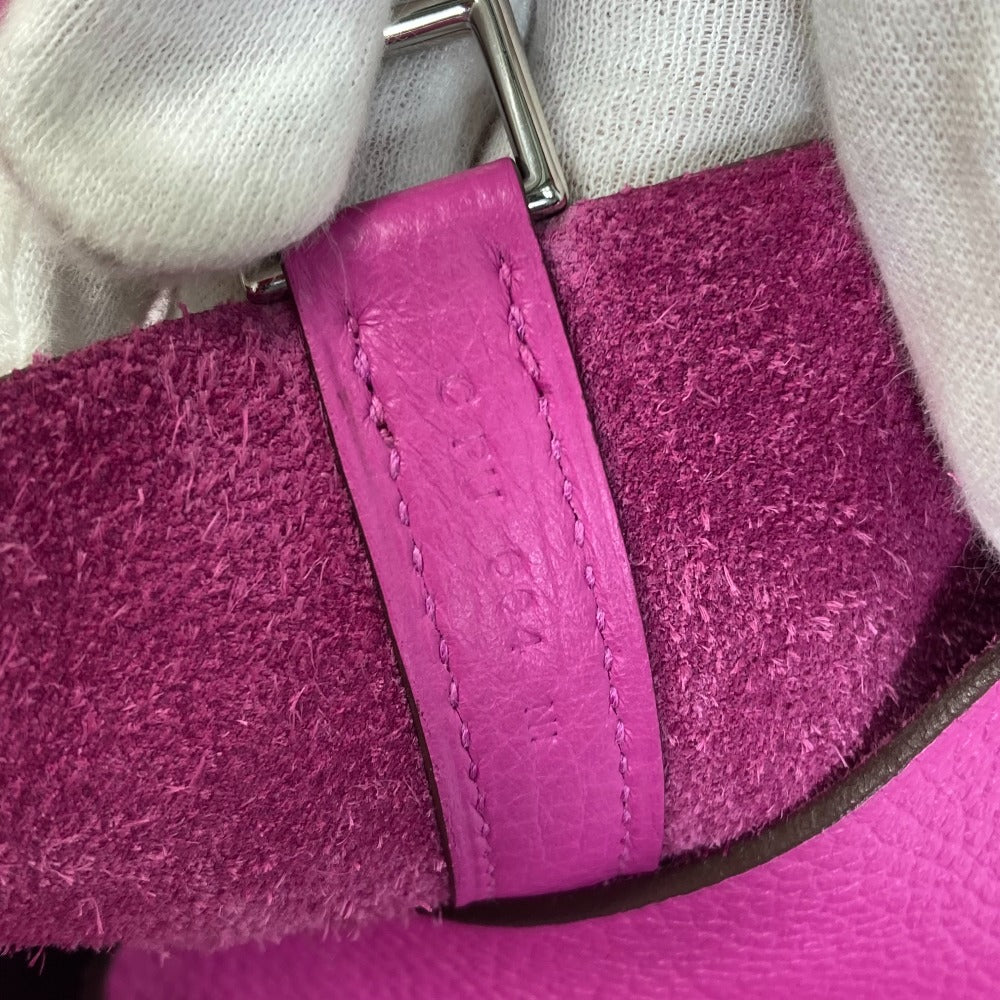 HERMES Handbag Taurillon Clemence pink Pico Tan Lock MM Women Used