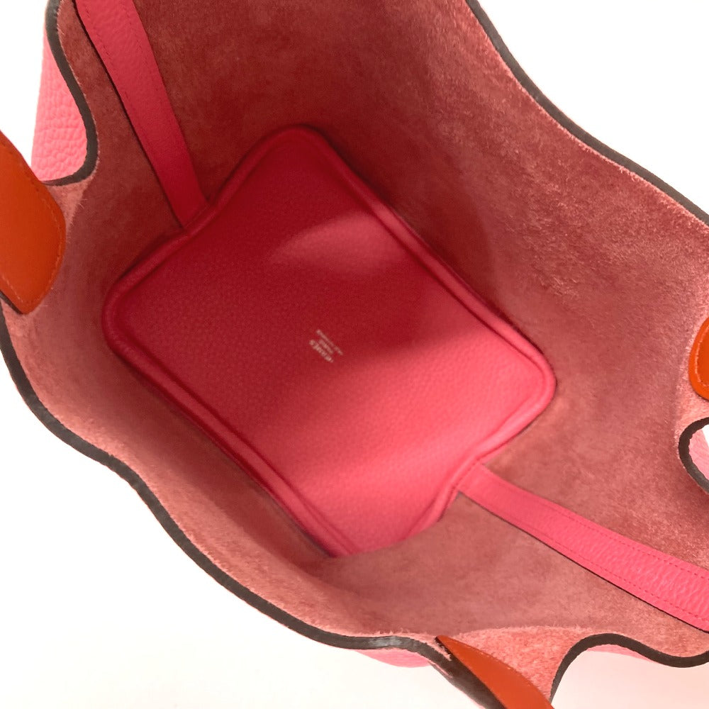 HERMES Handbag Taurillon Clemence pink Picotan Lock PM Women Used