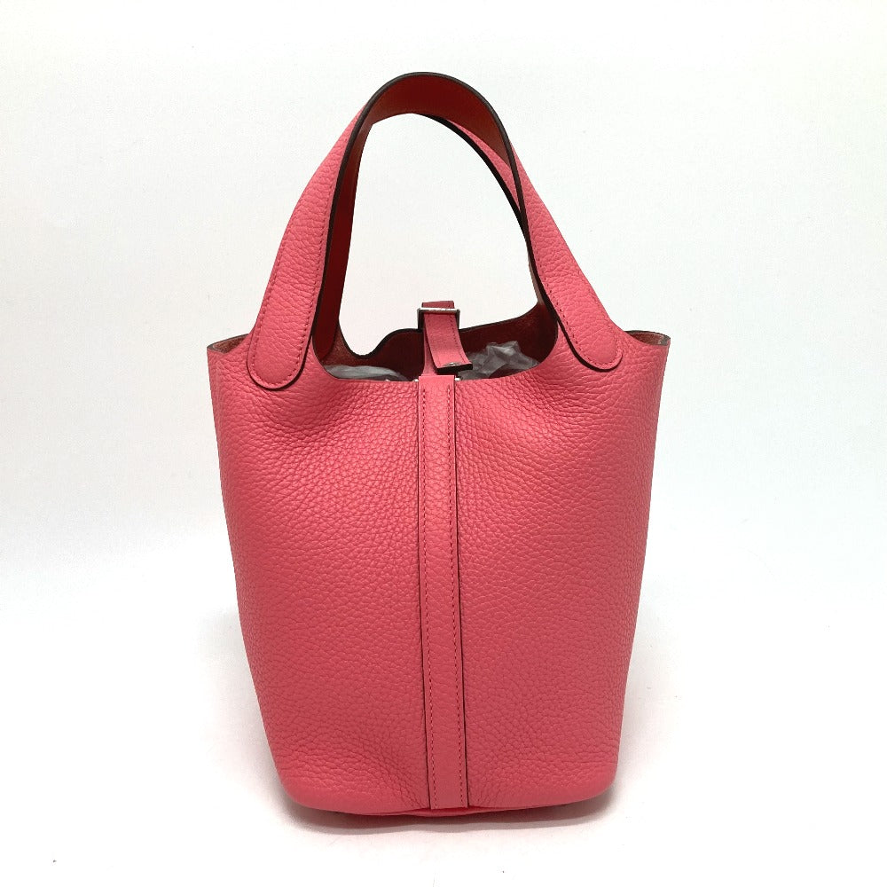 HERMES Handbag Taurillon Clemence pink Picotan Lock PM Women Used