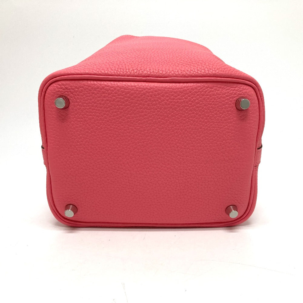 HERMES Handbag Taurillon Clemence pink Picotan Lock PM Women Used