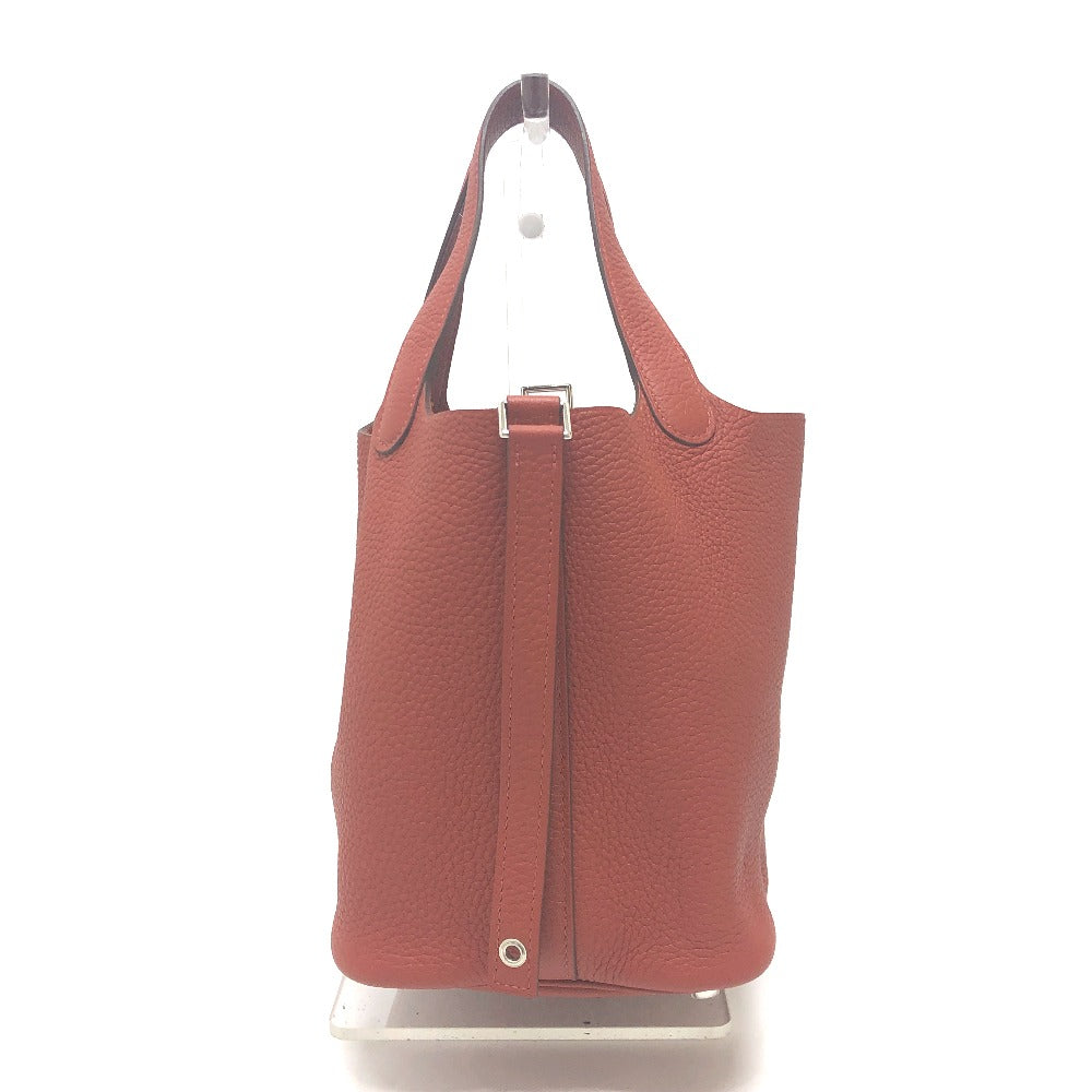 HERMES Handbag Taurillon Clemence Red Picotan Lock PM Women Used