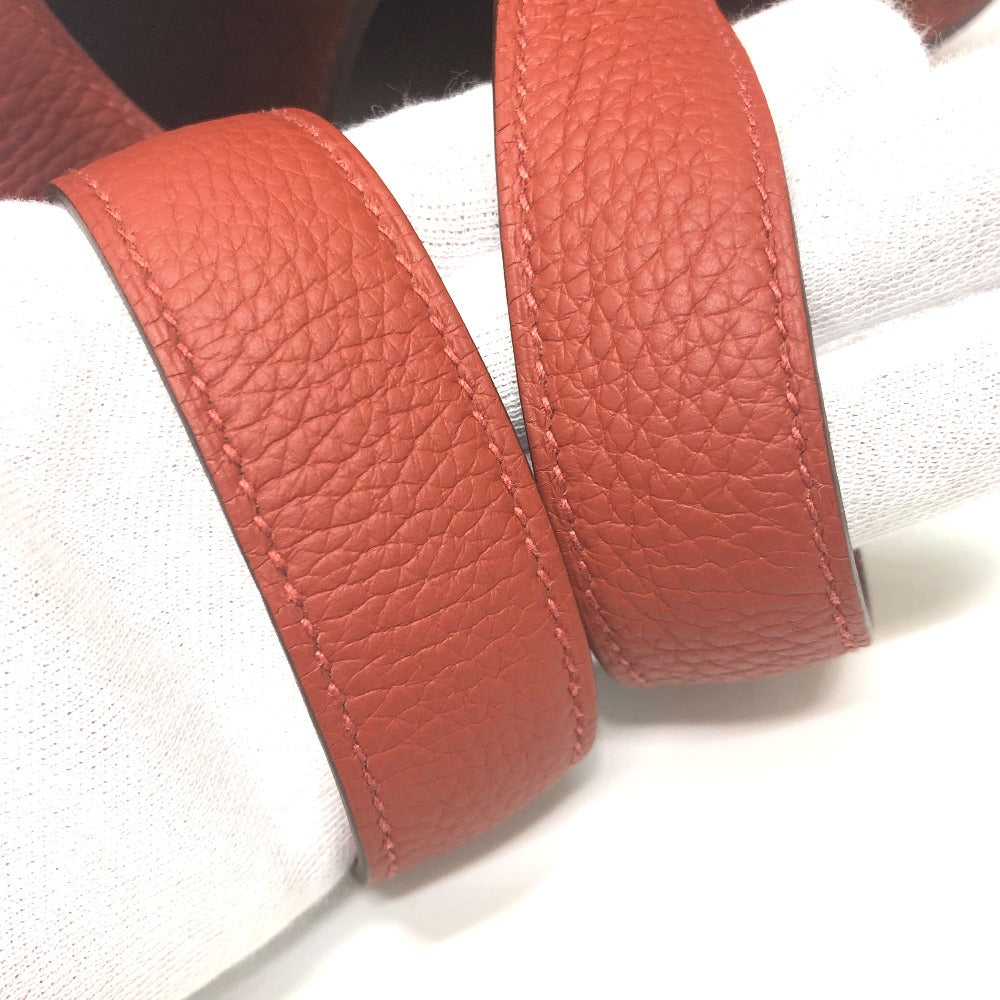 HERMES Handbag Taurillon Clemence Red Picotan Lock PM Women Used