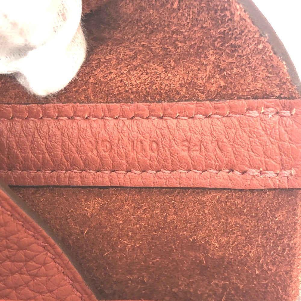 HERMES Handbag Taurillon Clemence Red Picotan Lock PM Women Used