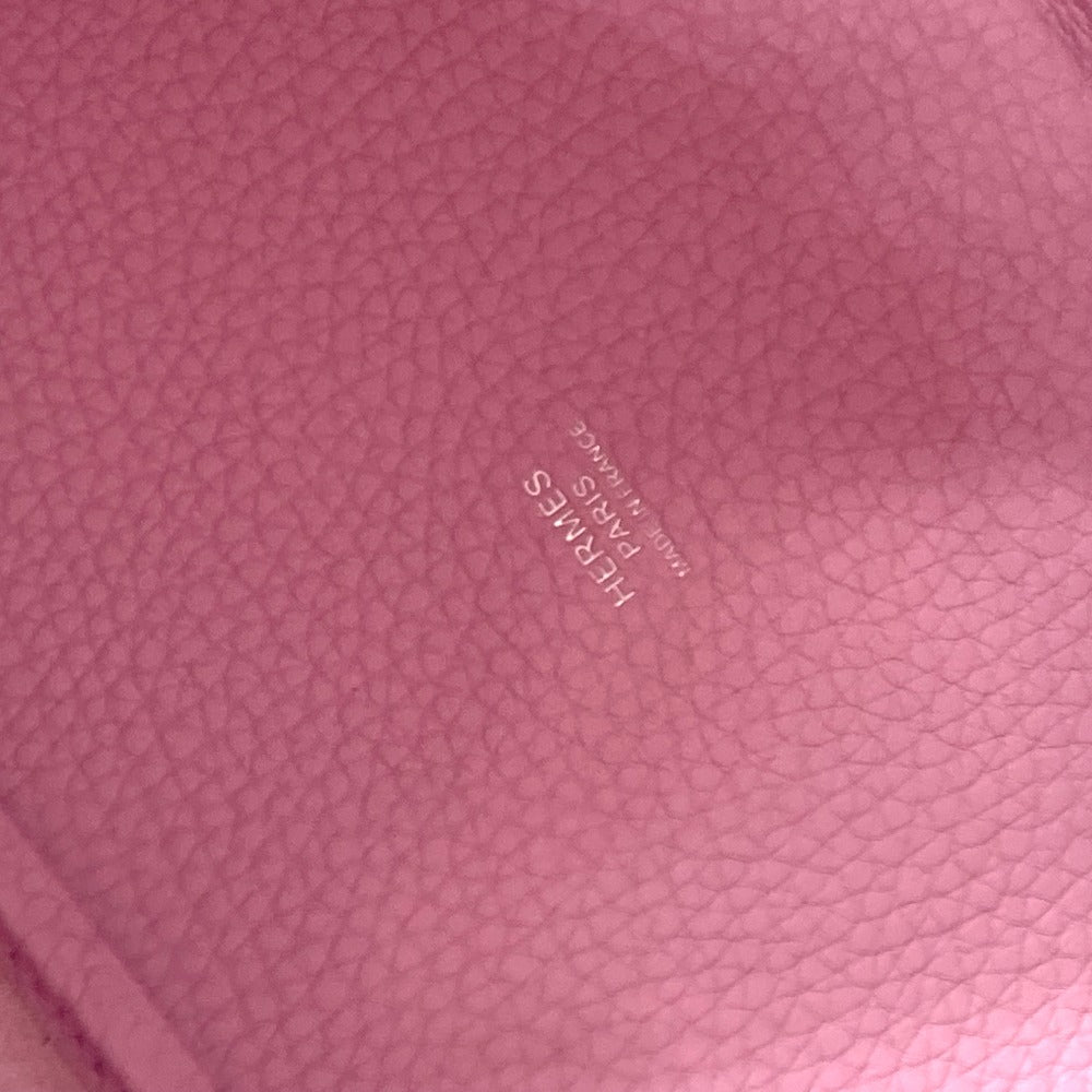 HERMES Handbag Taurillon Clemence pink Picotan Lock PM Women Used
