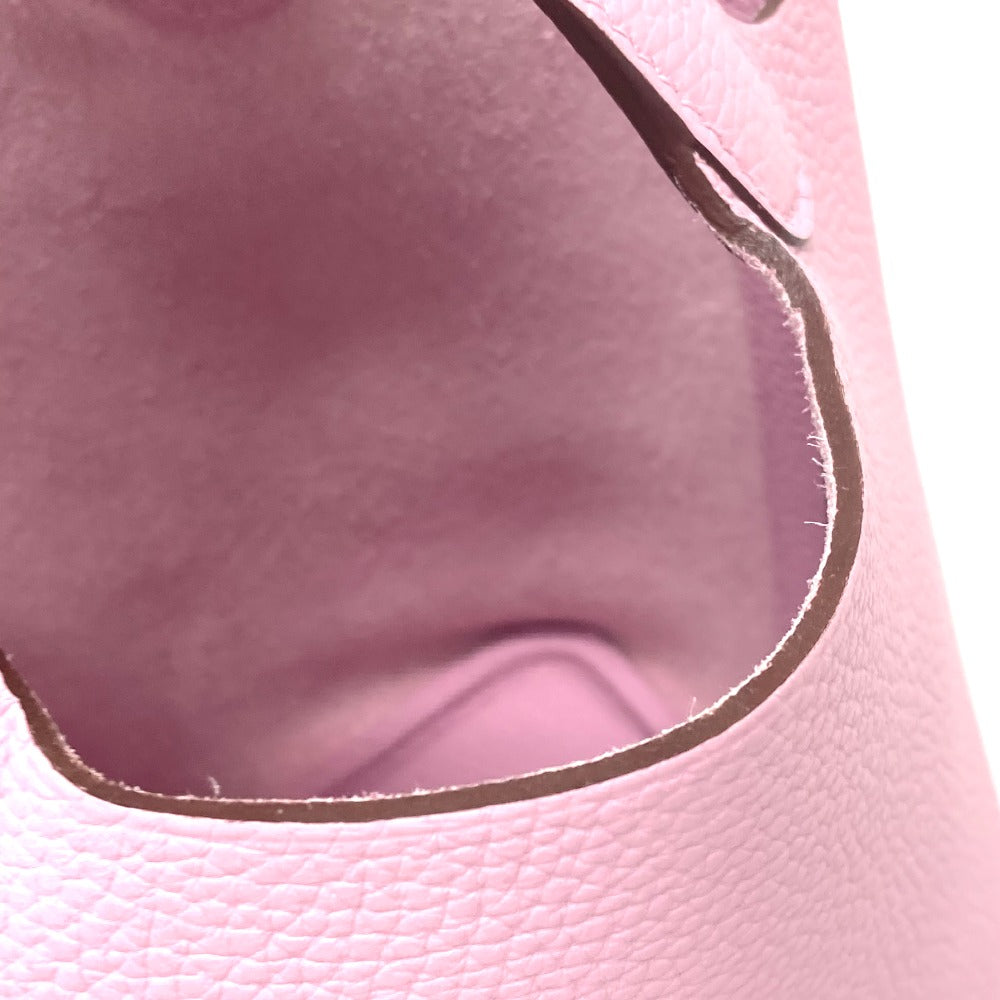 HERMES Handbag Taurillon Clemence pink Picotan Lock PM Women Used
