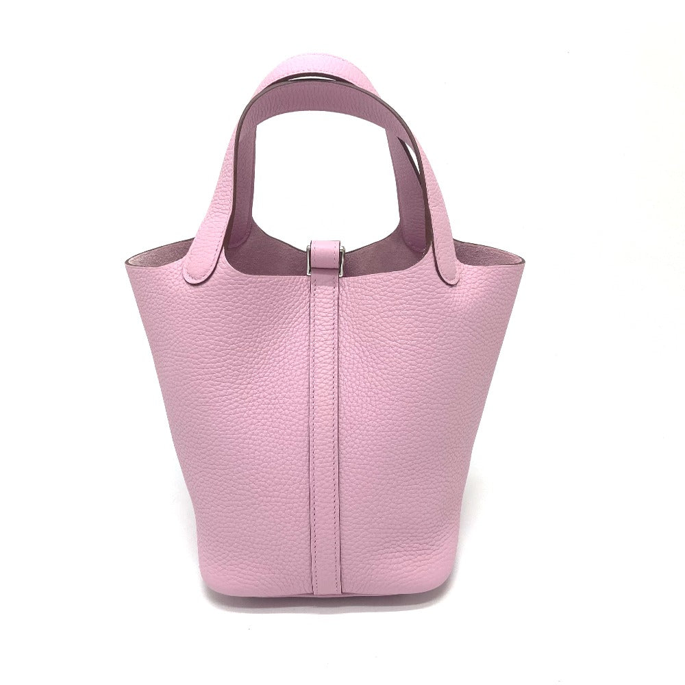 HERMES Handbag Taurillon Clemence pink Picotan Lock PM Women Used