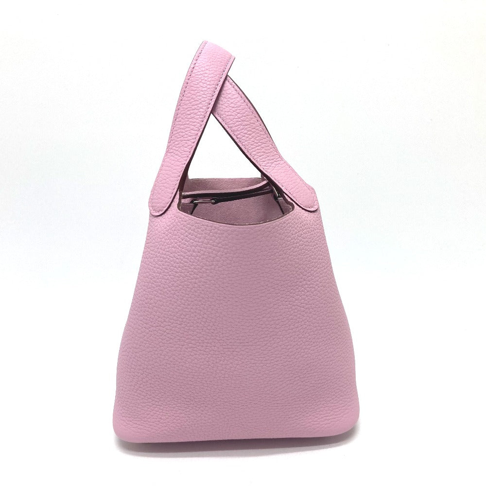 HERMES Handbag Taurillon Clemence pink Picotan Lock PM Women Used