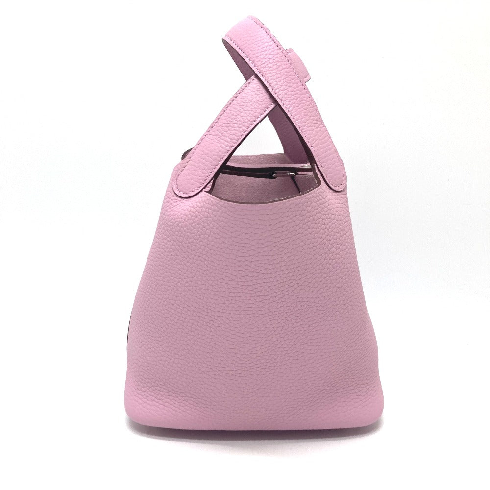 HERMES Handbag Taurillon Clemence pink Picotan Lock PM Women Used