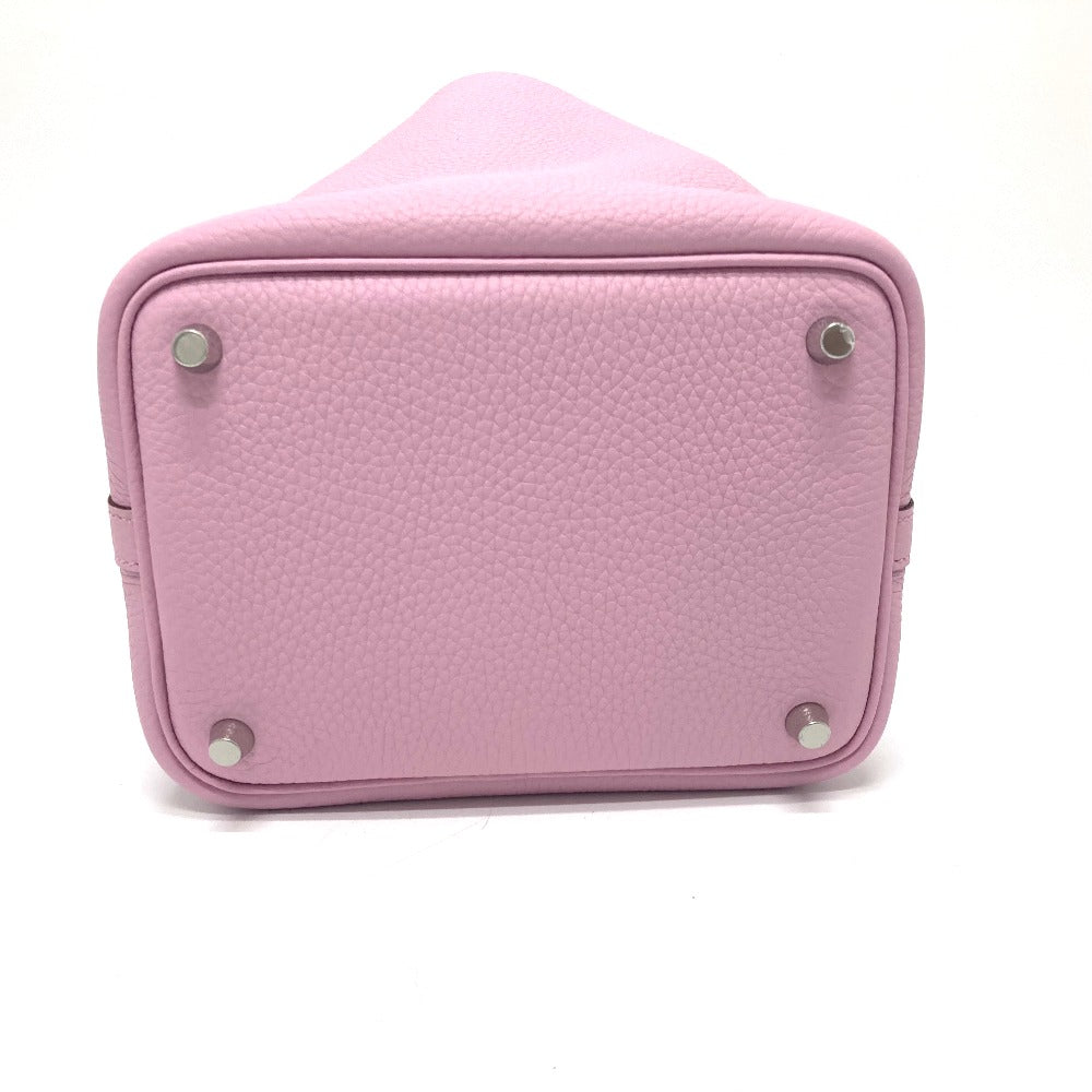 HERMES Handbag Taurillon Clemence pink Picotan Lock PM Women Used