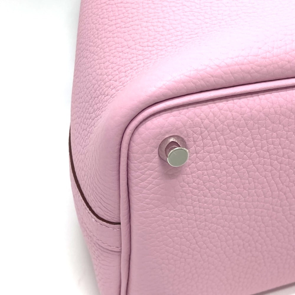 HERMES Handbag Taurillon Clemence pink Picotan Lock PM Women Used