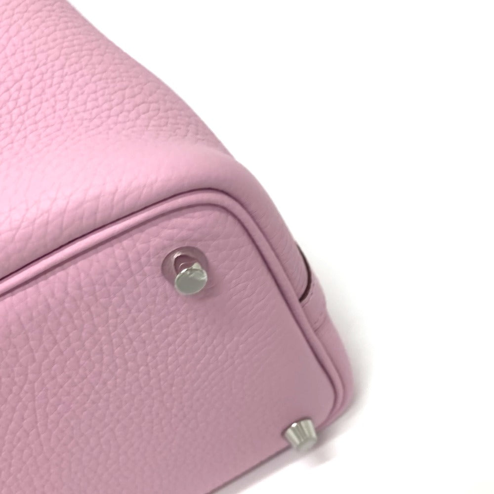 HERMES Handbag Taurillon Clemence pink Picotan Lock PM Women Used