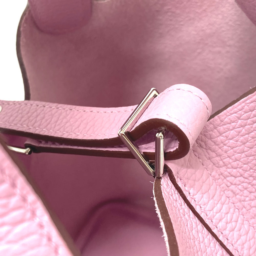 HERMES Handbag Taurillon Clemence pink Picotan Lock PM Women Used