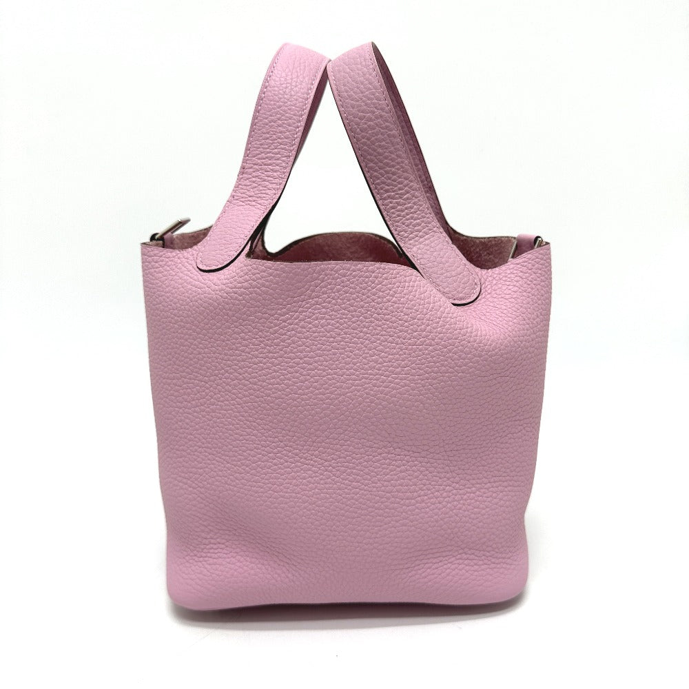 HERMES Handbag Taurillon Clemence pink Picotin Lock PM 18 Women Used