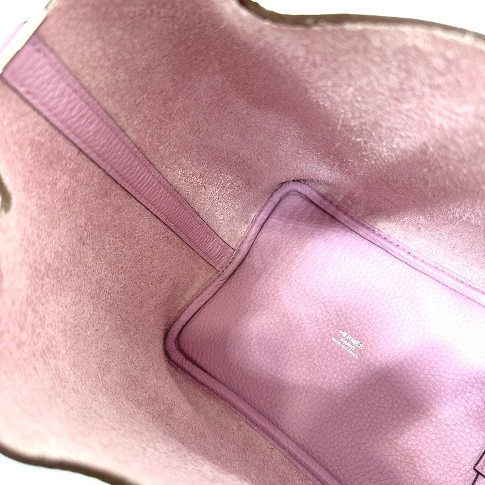 HERMES Handbag Taurillon Clemence pink Picotin Lock PM 18 Women Used