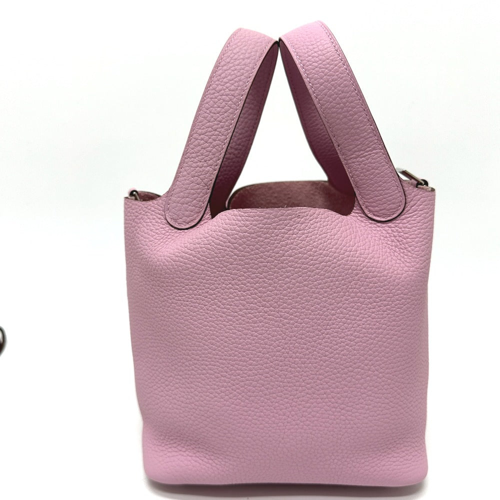 HERMES Handbag Taurillon Clemence pink Picotin Lock PM 18 Women Used
