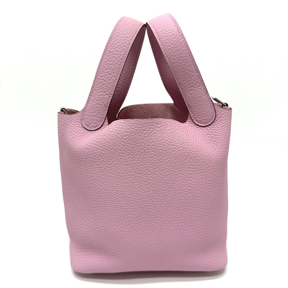 HERMES Handbag Taurillon Clemence pink Picotin Lock PM 18 Women Used
