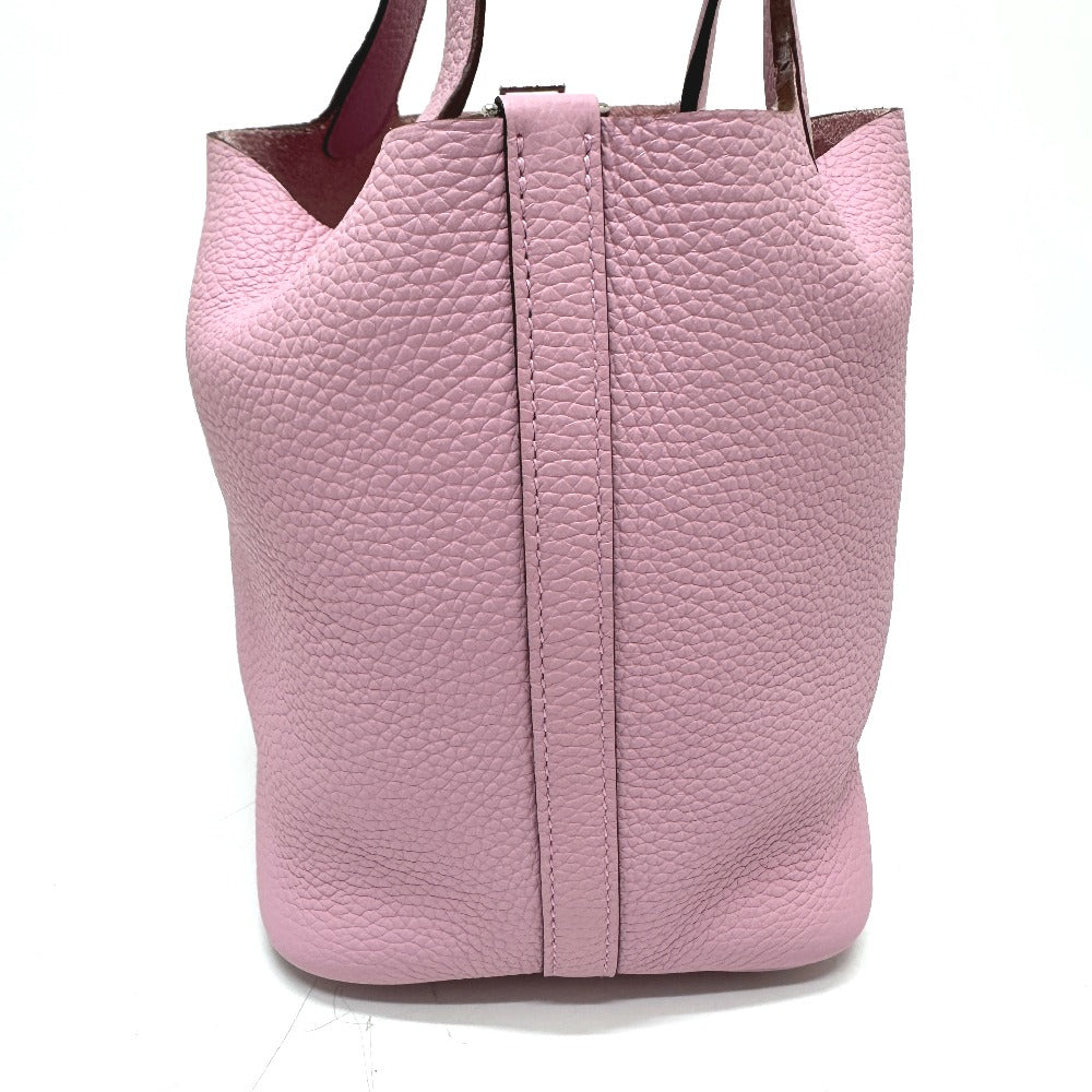 HERMES Handbag Taurillon Clemence pink Picotin Lock PM 18 Women Used