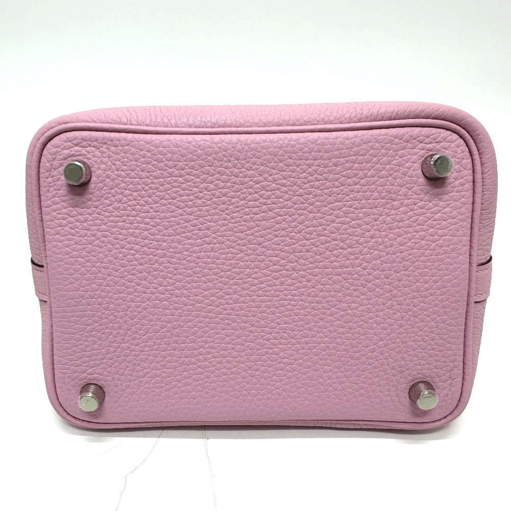 HERMES Handbag Taurillon Clemence pink Picotin Lock PM 18 Women Used