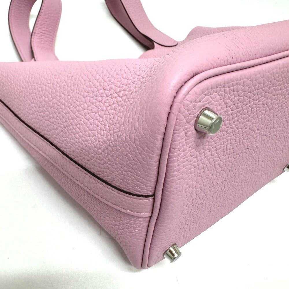 HERMES Handbag Taurillon Clemence pink Picotin Lock PM 18 Women Used