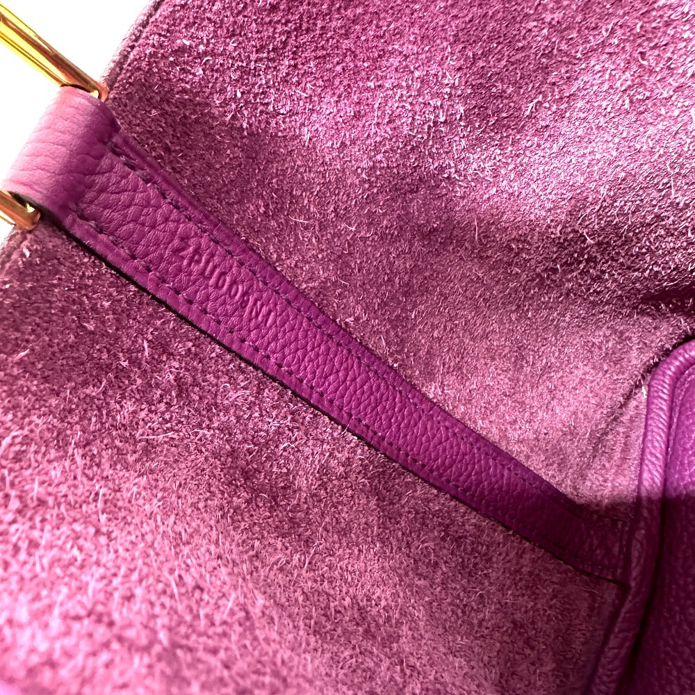 HERMES Handbag Taurillon Clemence purple Picotan Lock PM Women Used