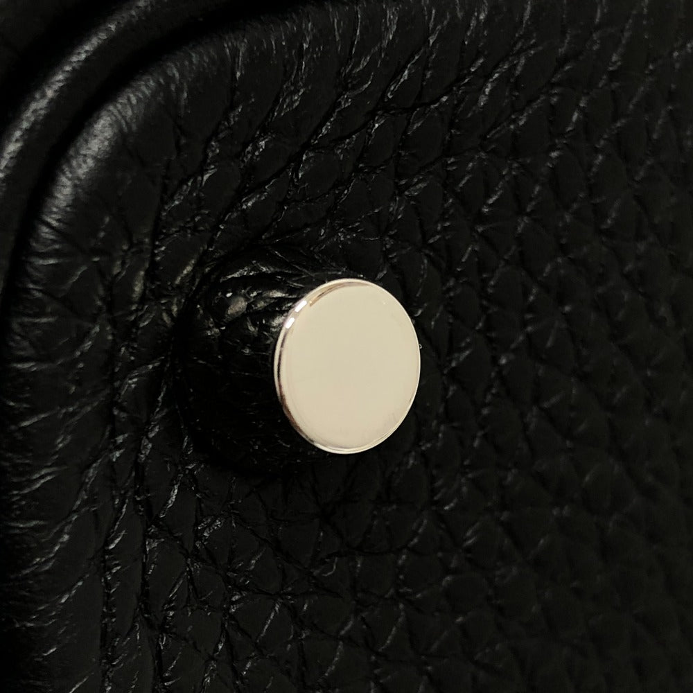 HERMES Handbag leather black Picotan Lock PM Women Used