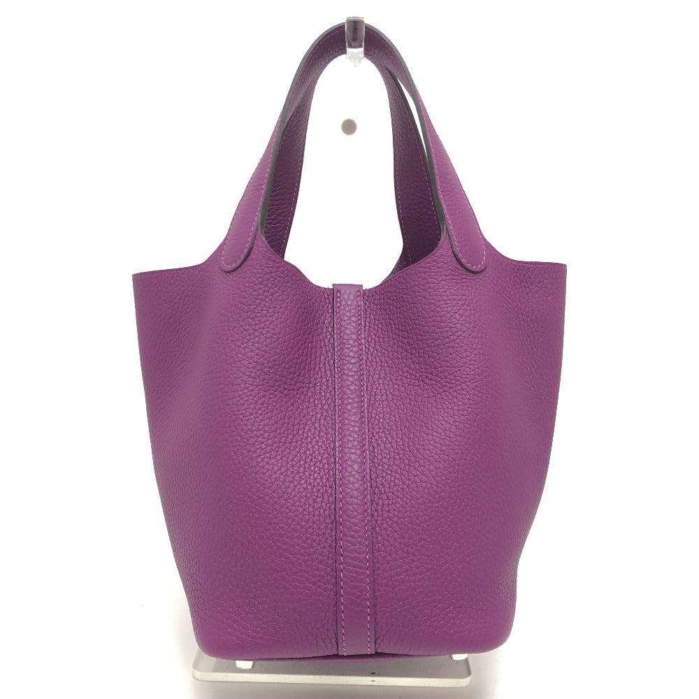 HERMES Handbag leather purple Picotan Lock PM Women Used
