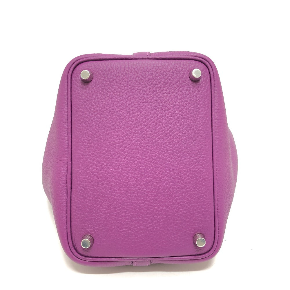 HERMES Handbag leather purple Picotan Lock PM Women Used