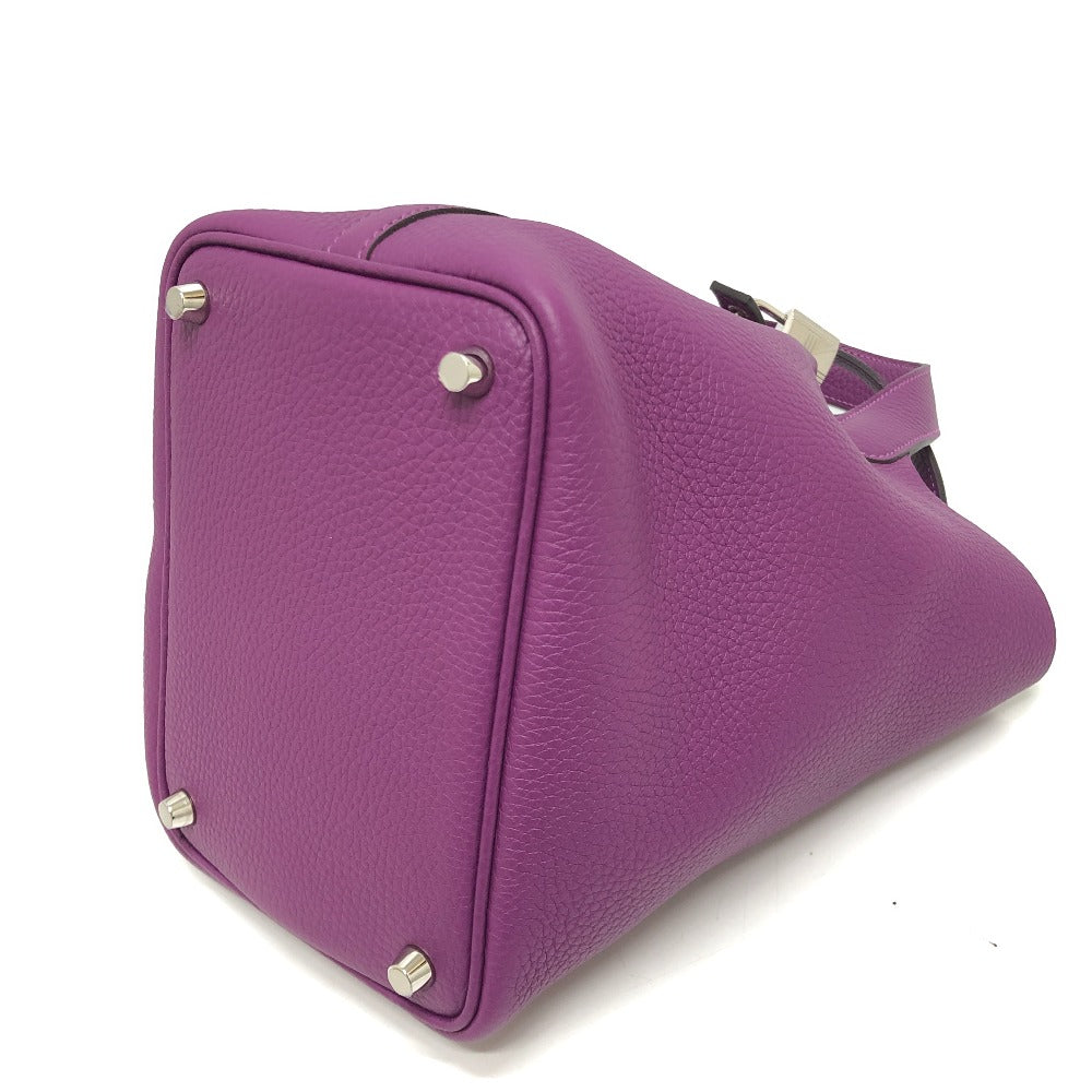HERMES Handbag leather purple Picotan Lock PM Women Used