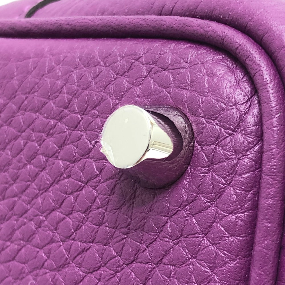HERMES Handbag leather purple Picotan Lock PM Women Used