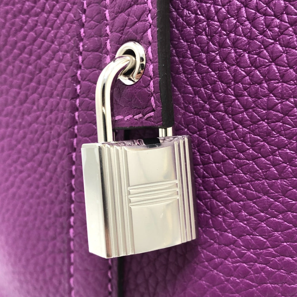 HERMES Handbag leather purple Picotan Lock PM Women Used