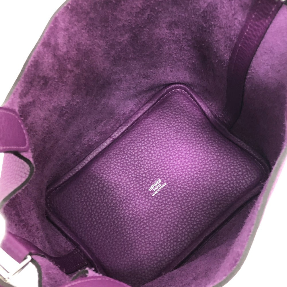 HERMES Handbag leather purple Picotan Lock PM Women Used