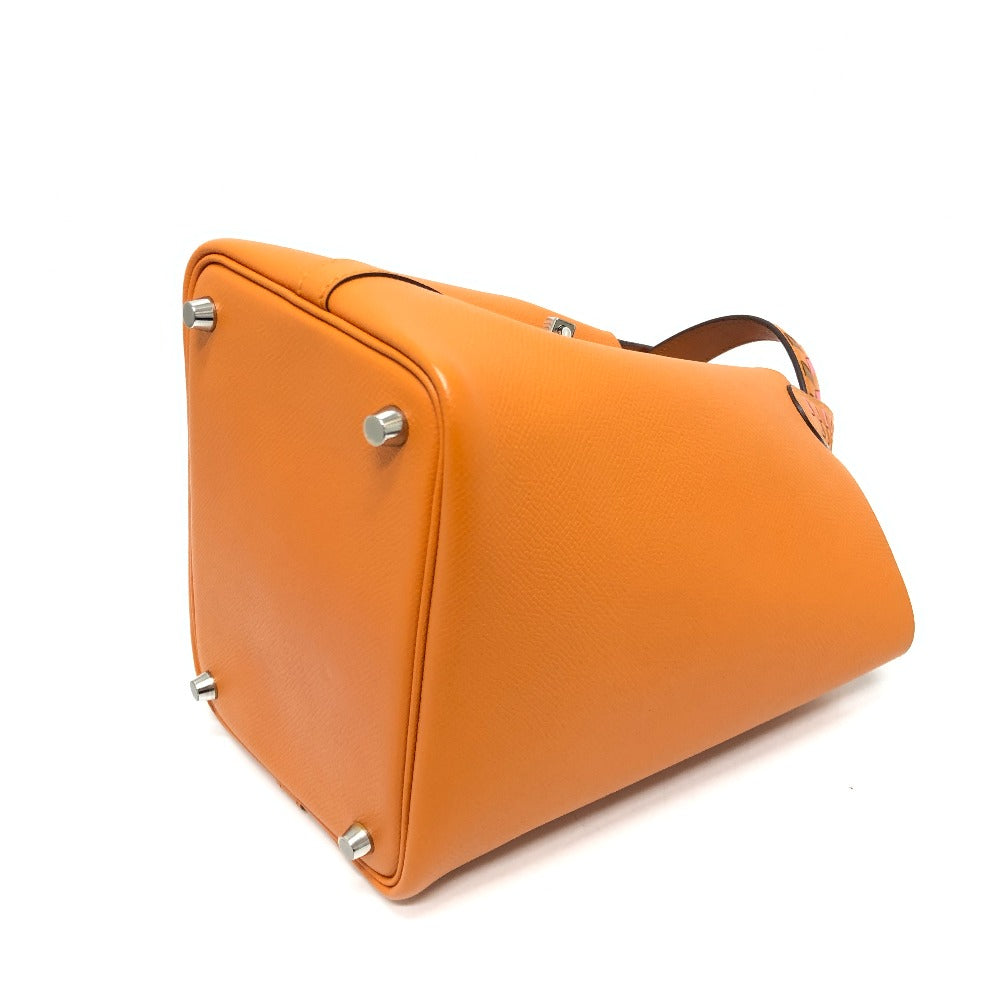 HERMES Handbag Epsom Orange Picotan Lock PM Tresage Women Used