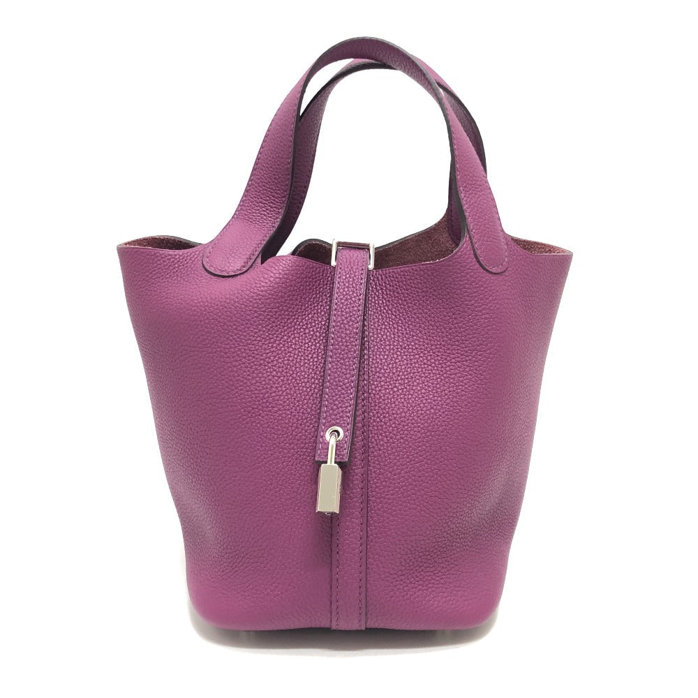 HERMES Handbag Togo purple Picotan Lock PM Women Used