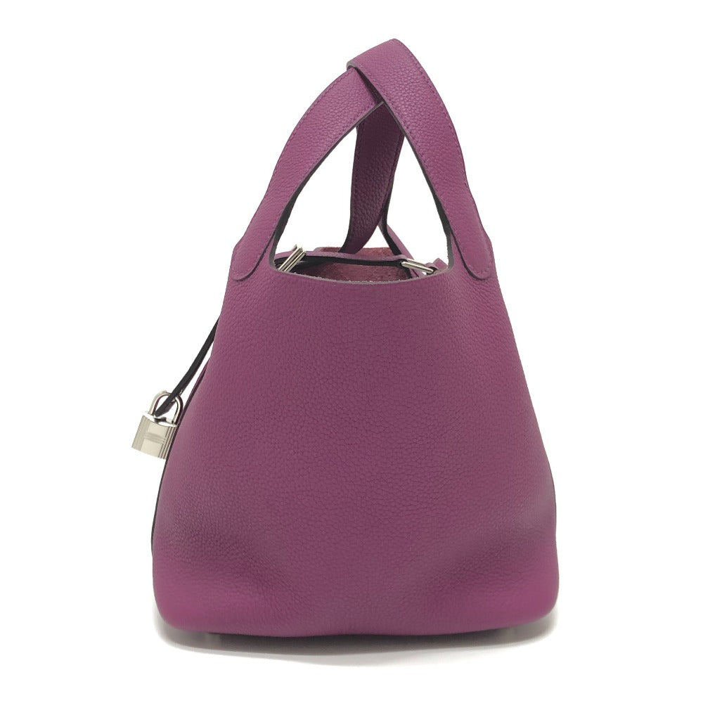HERMES Handbag Togo purple Picotan Lock PM Women Used