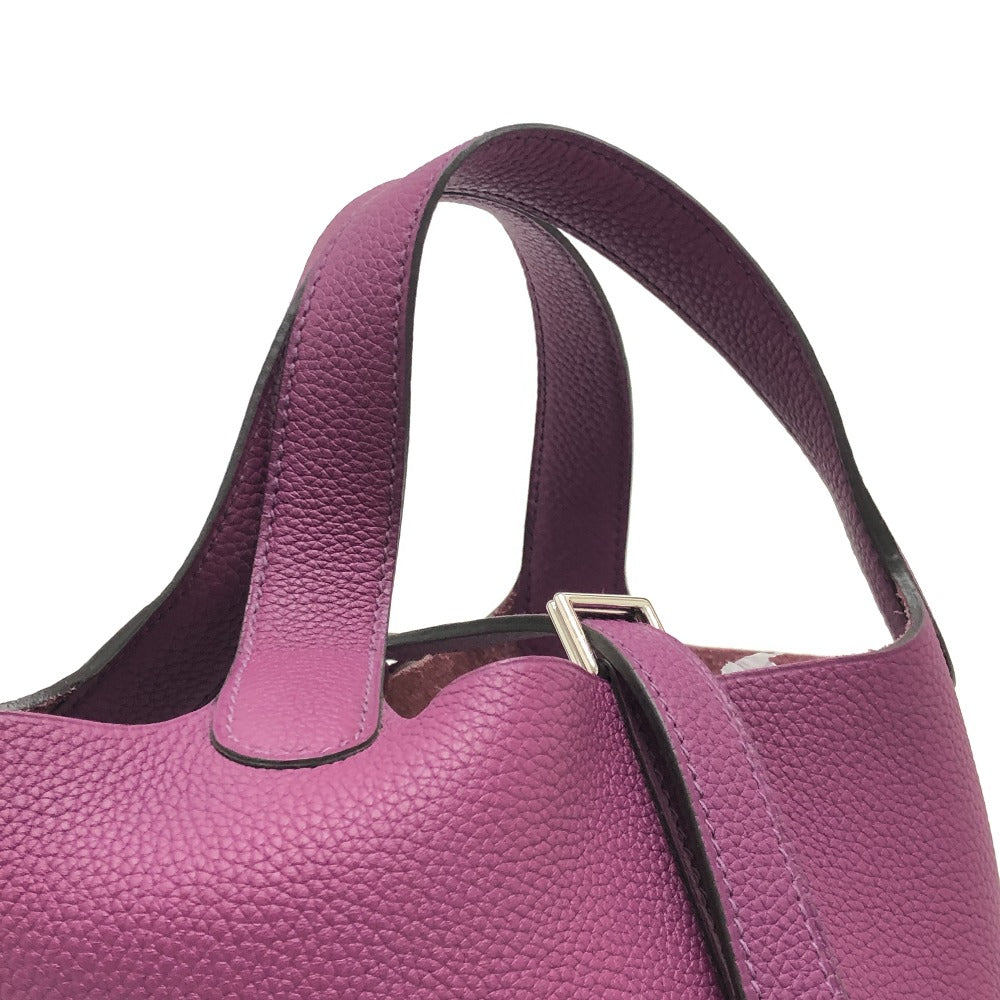 HERMES Handbag Togo purple Picotan Lock PM Women Used