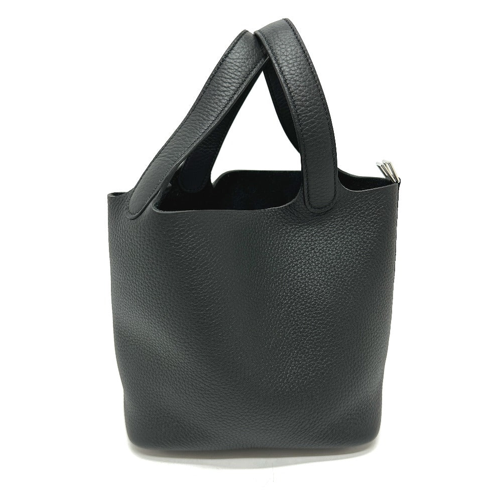 HERMES Handbag Taurillon Clemence black Picotan Lock PM