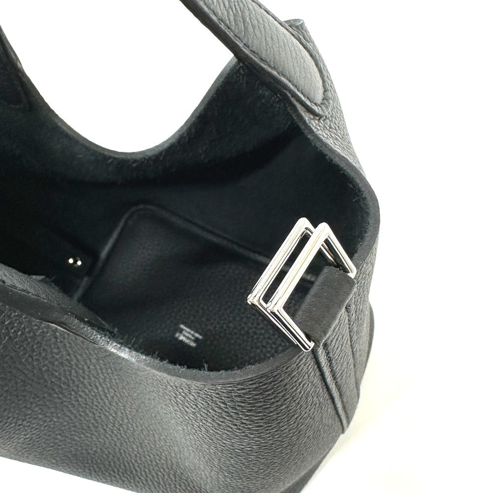 HERMES Handbag Taurillon Clemence black Picotan Lock PM