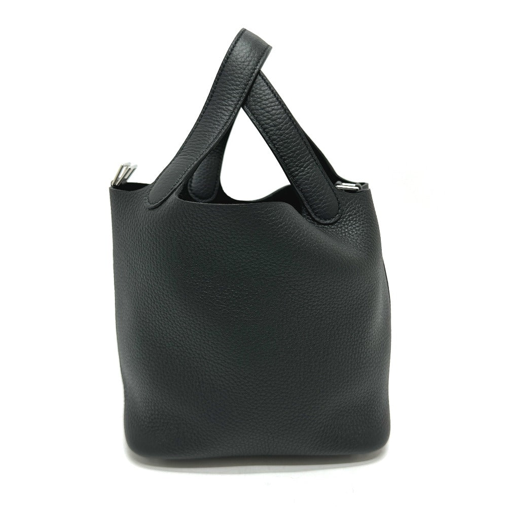 HERMES Handbag Taurillon Clemence black Picotan Lock PM