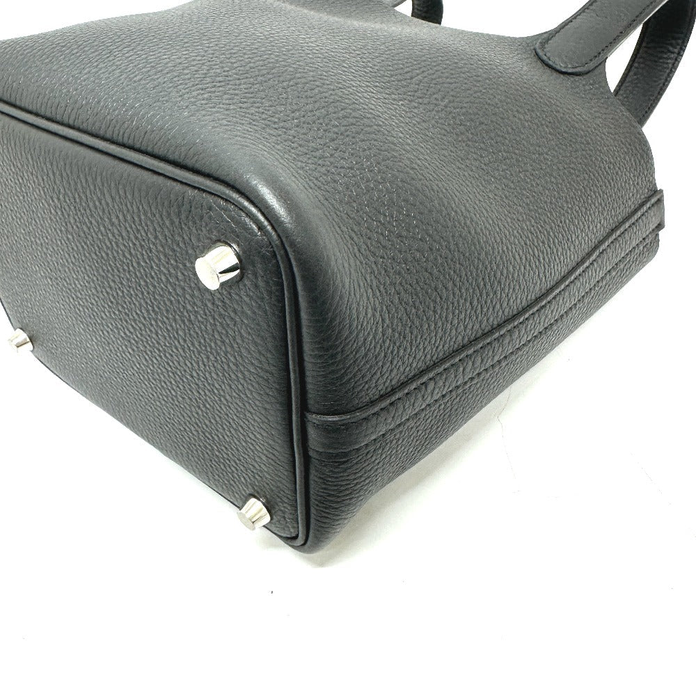 HERMES Handbag Taurillon Clemence black Picotan Lock PM