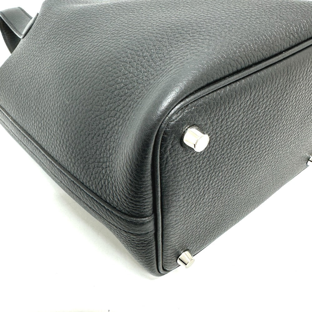 HERMES Handbag Taurillon Clemence black Picotan Lock PM