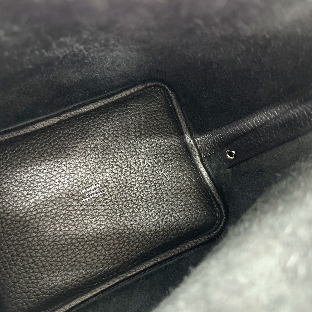 HERMES Handbag Taurillon Clemence black Picotan Lock PM