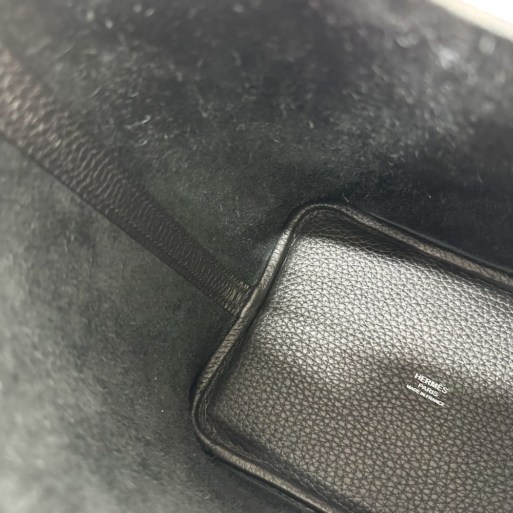 HERMES Handbag Taurillon Clemence black Picotan Lock PM