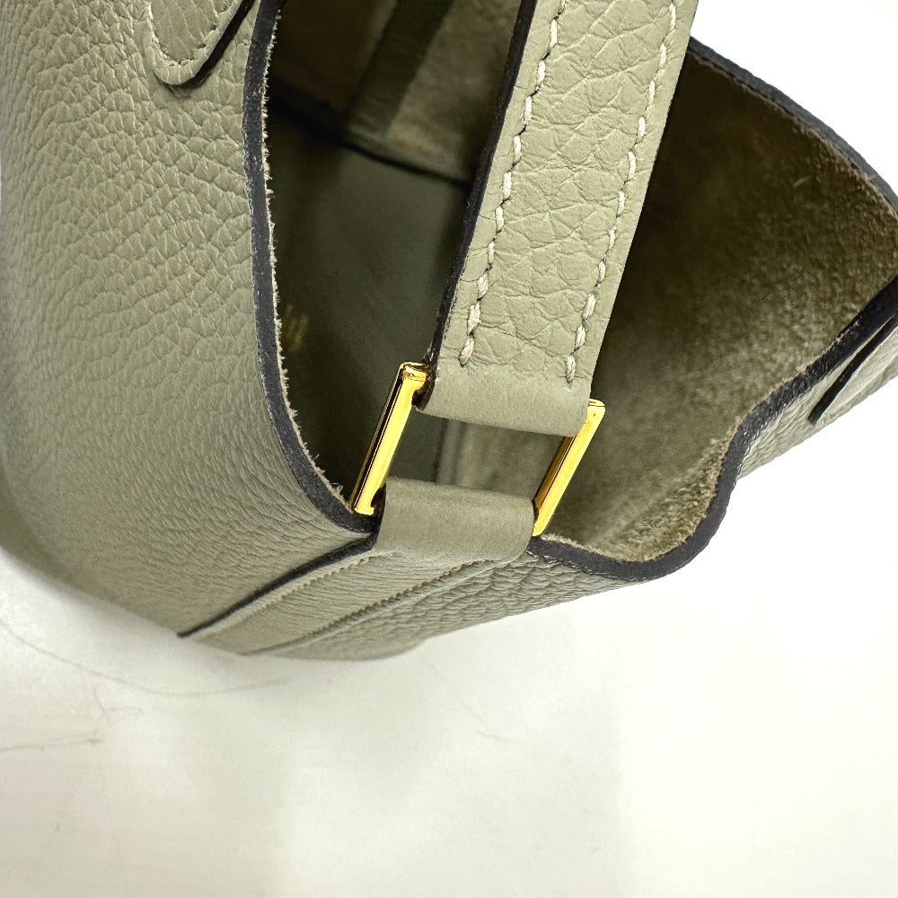 HERMES Handbag Taurillon Clemence gray Picotan Lock PM