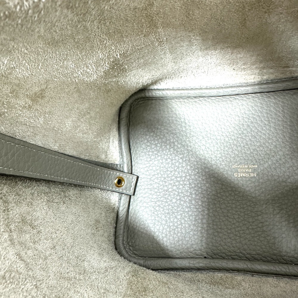 HERMES Handbag Taurillon Clemence gray Picotan Lock PM