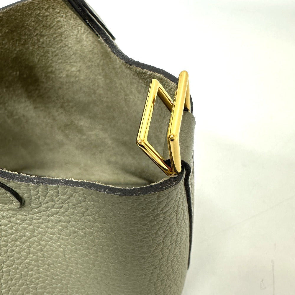 HERMES Handbag Taurillon Clemence gray Picotan Lock PM