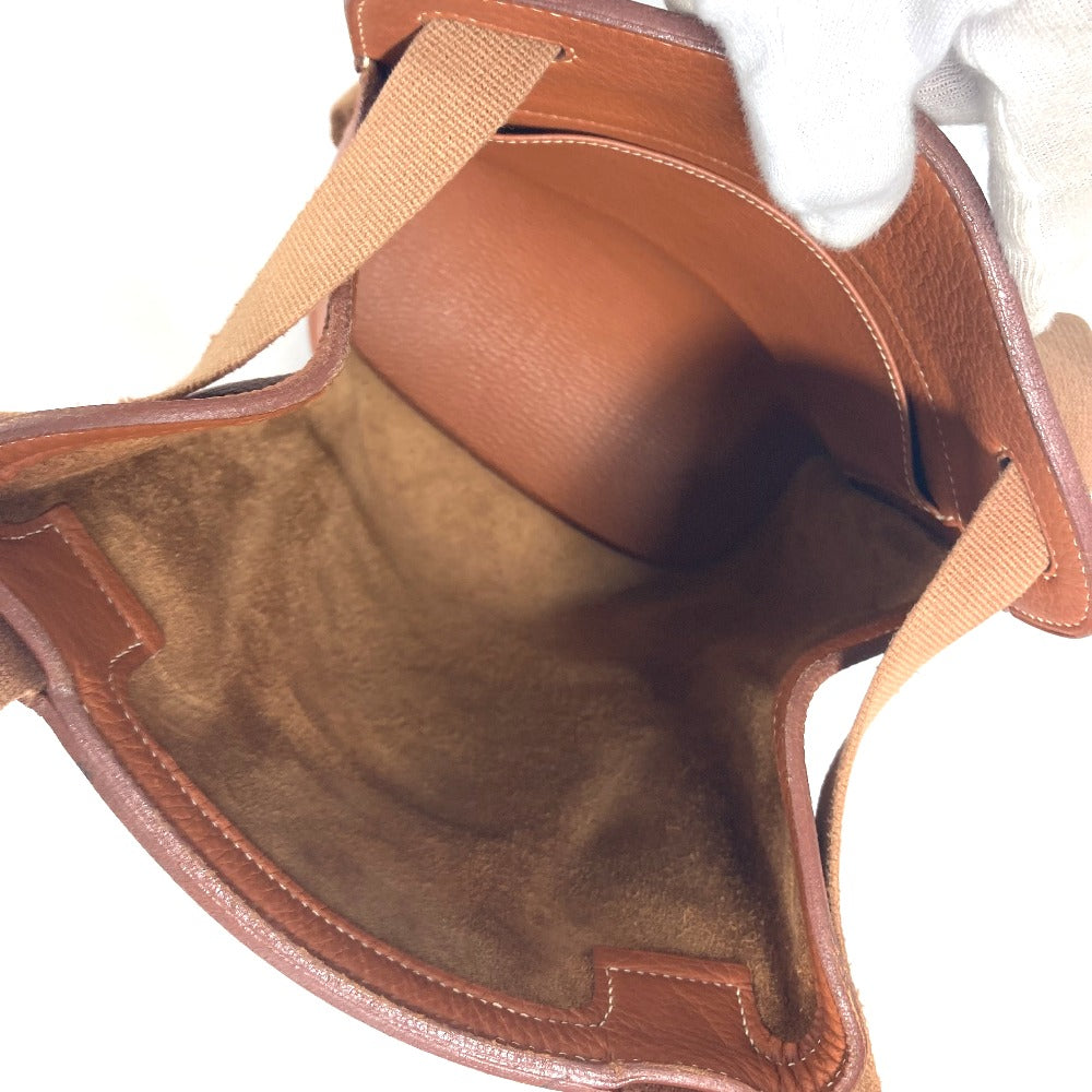 HERMES Backpack leather Brown Sherpa PM Women Used