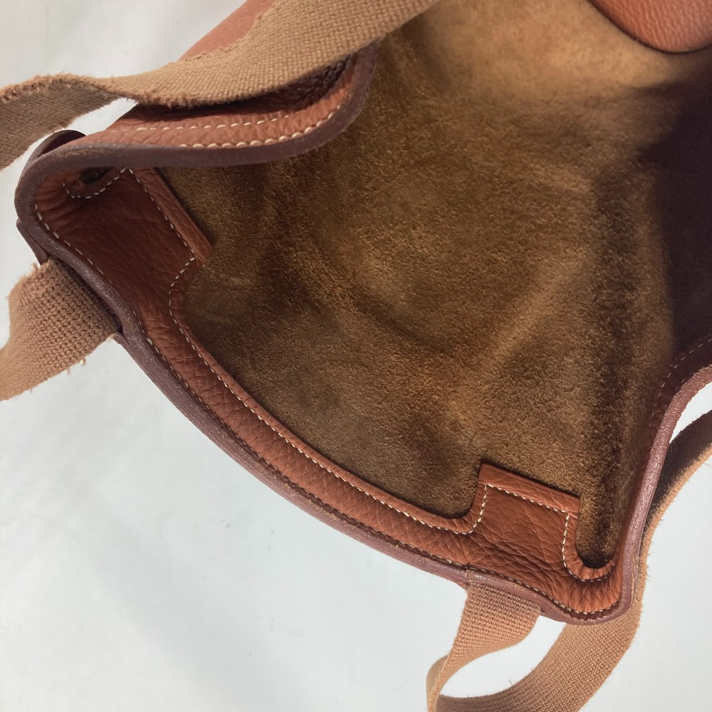 HERMES Backpack leather Brown Sherpa PM Women Used