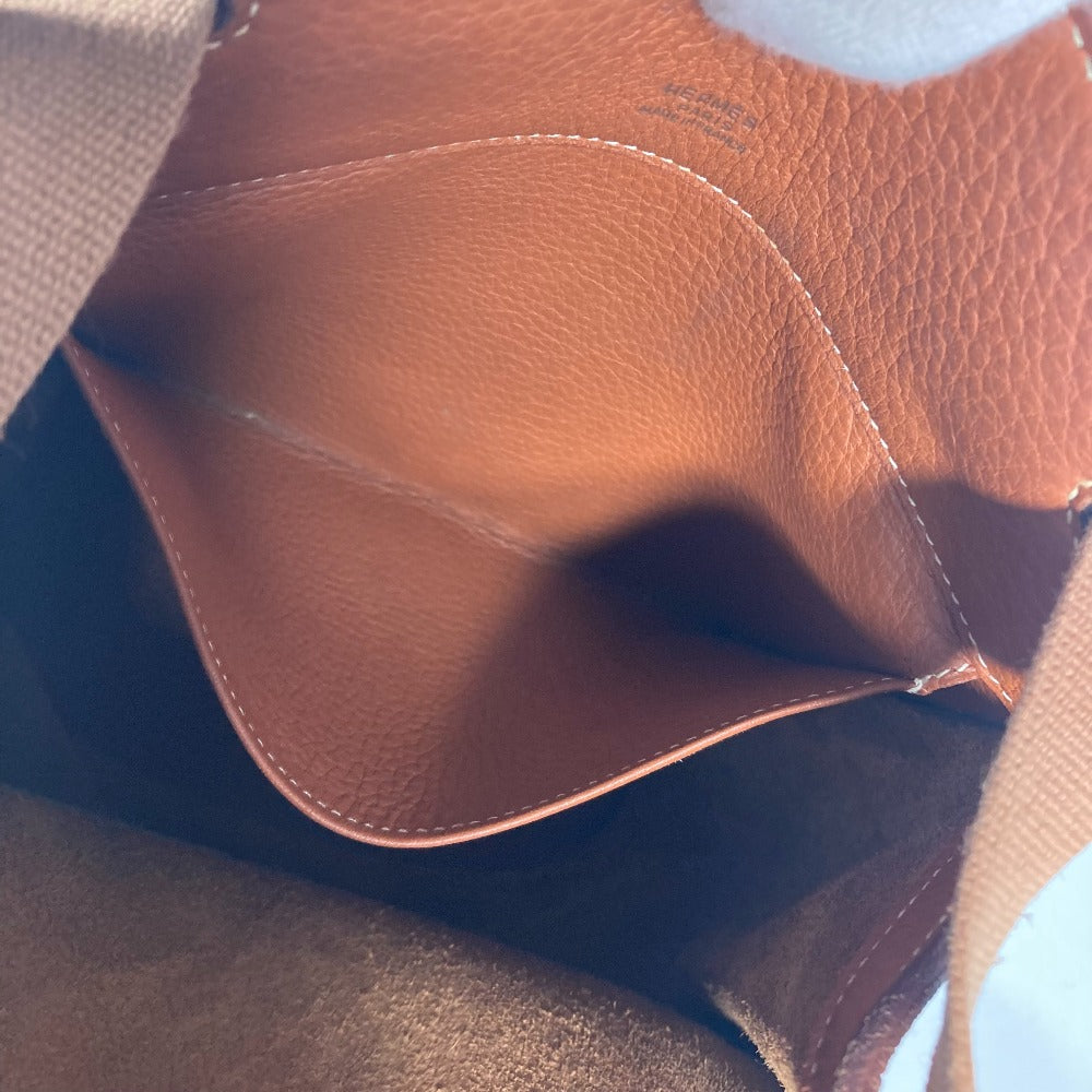 HERMES Backpack leather Brown Sherpa PM Women Used