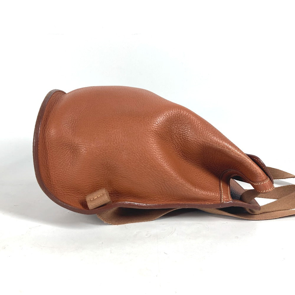 HERMES Backpack leather Brown Sherpa PM Women Used