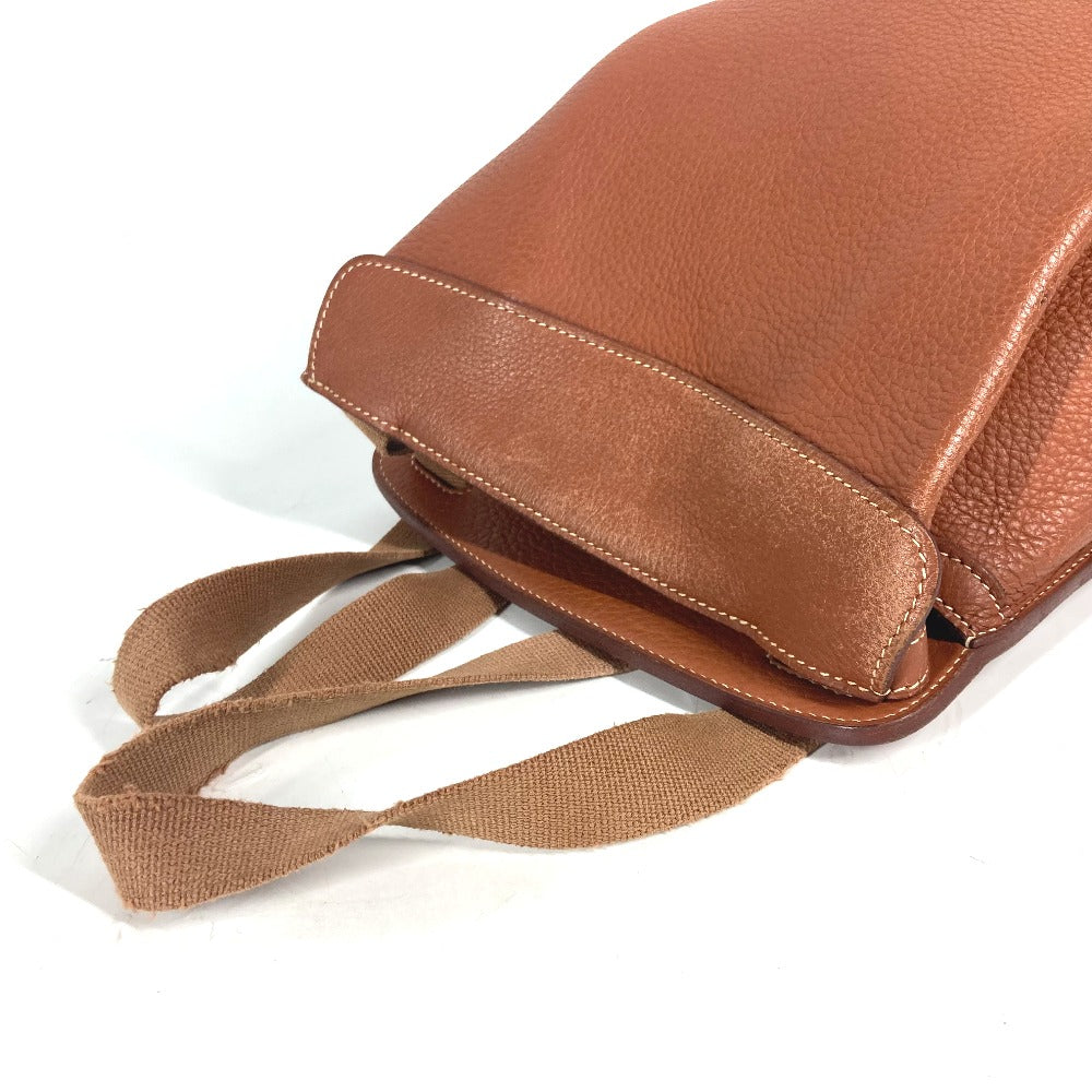 HERMES Backpack leather Brown Sherpa PM Women Used